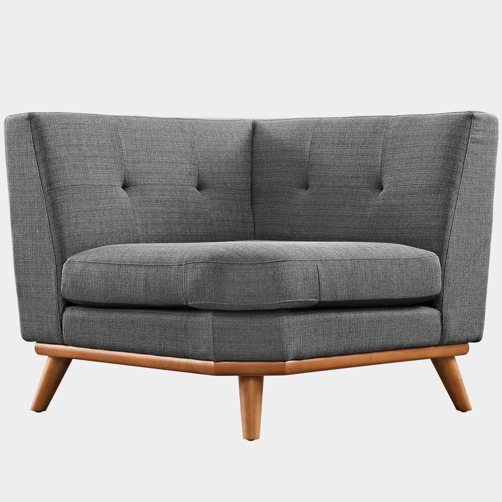 Engage Upholstered Fabric Corner Chair in Beige