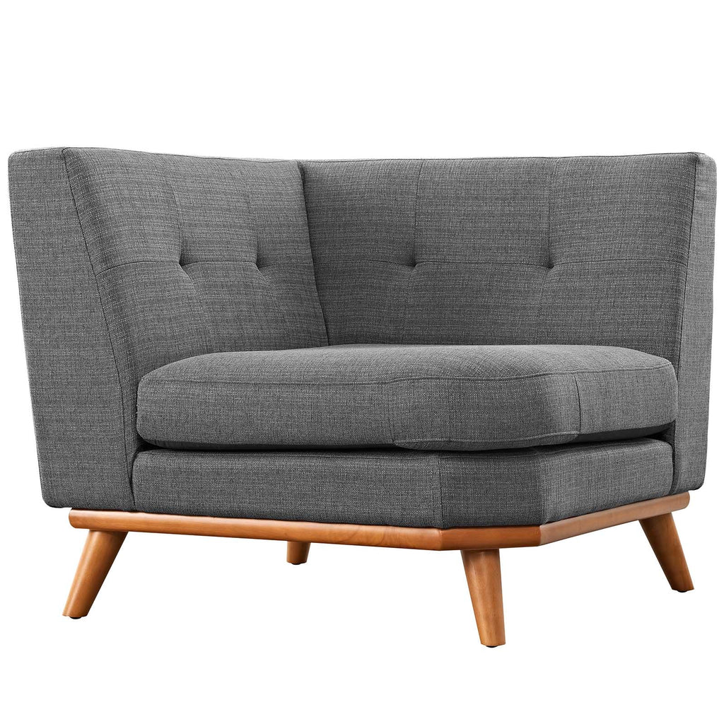 Engage Upholstered Fabric Corner Chair in Beige