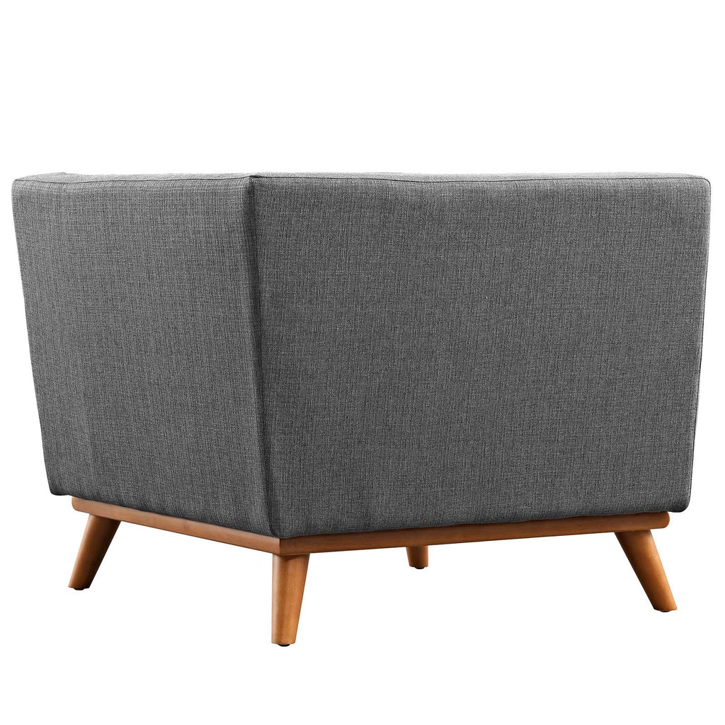 Engage Upholstered Fabric Corner Chair in Beige