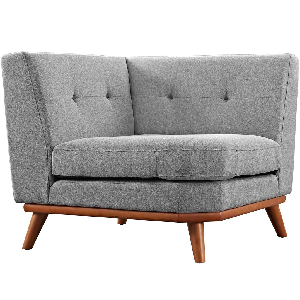 Engage Upholstered Fabric Corner Chair in Beige