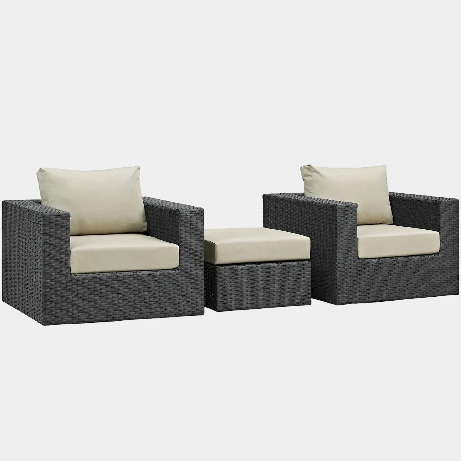 Sojourn 3 Piece Outdoor Patio Sunbrella® Sectional Set