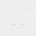 Oval-Shaped Wood Coffee Table
