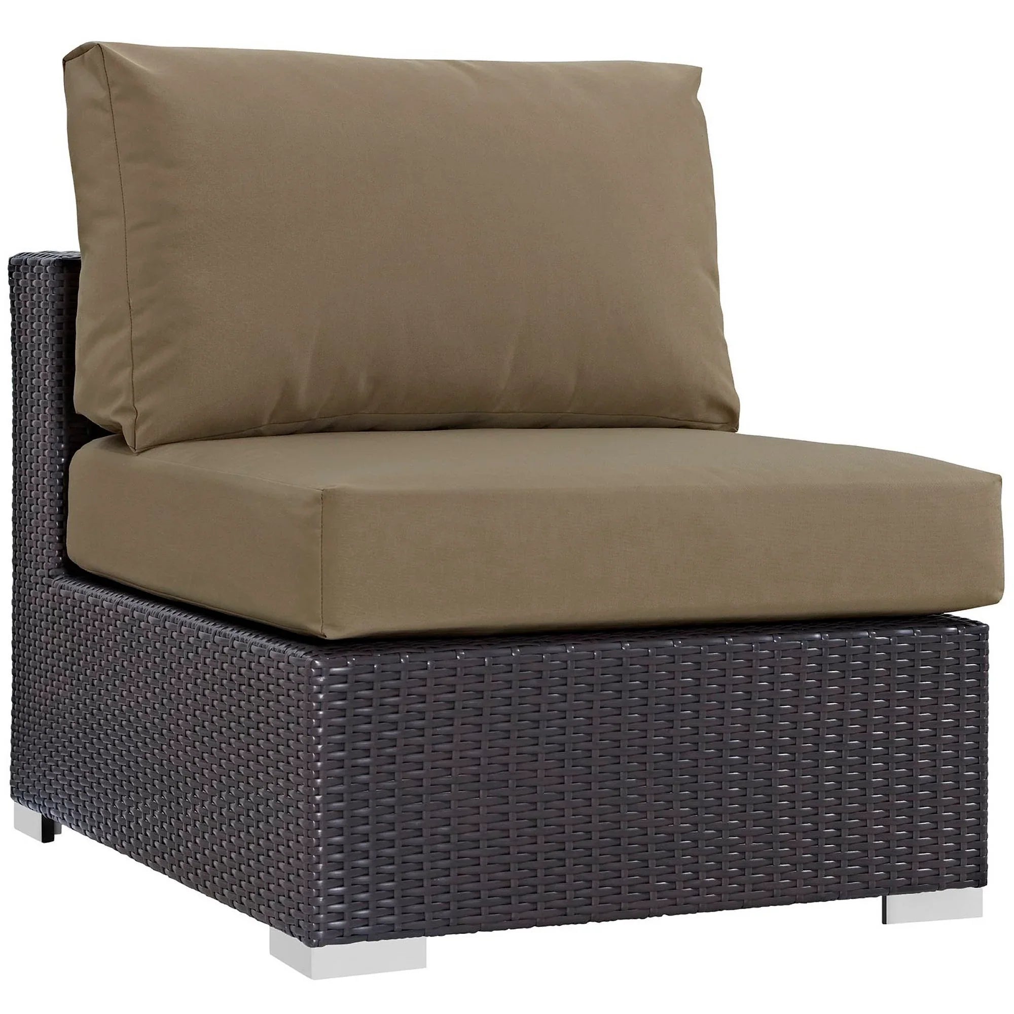 Convene 7 Piece Outdoor Sectional Set in Espresso Mocha
