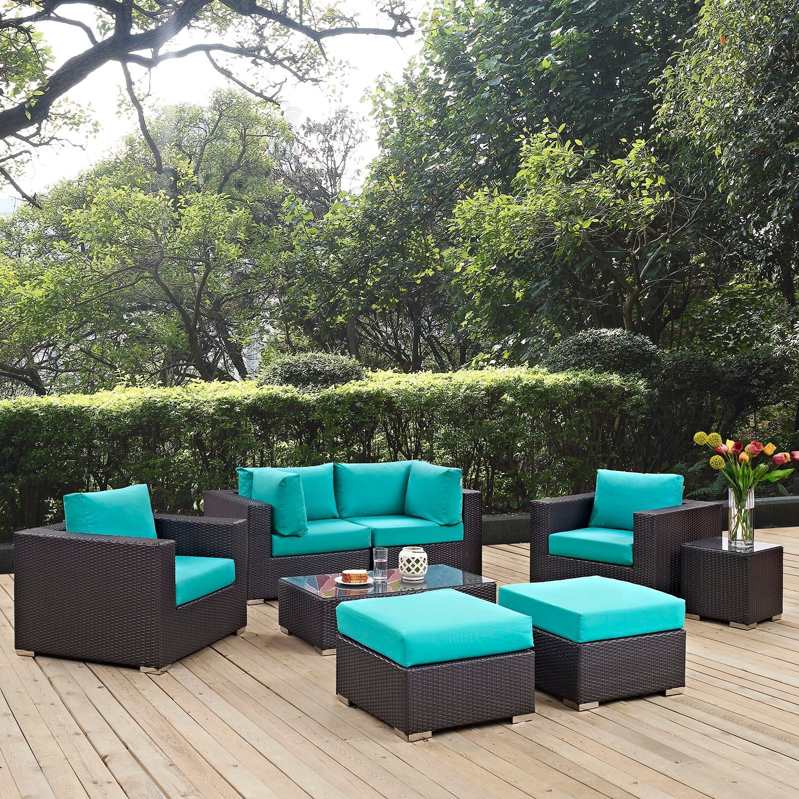 Convene 8 Piece Outdoor Patio Sectional Set