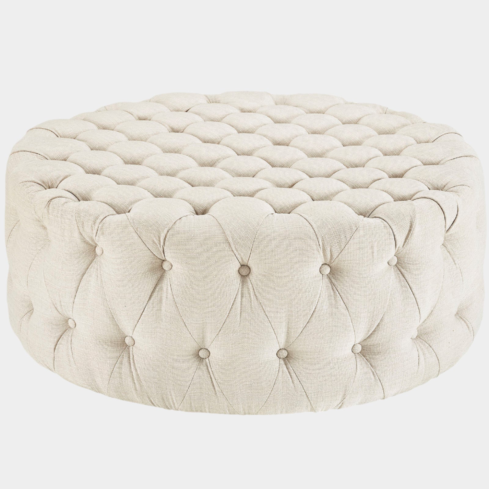Amour Upholstered Fabric Ottoman