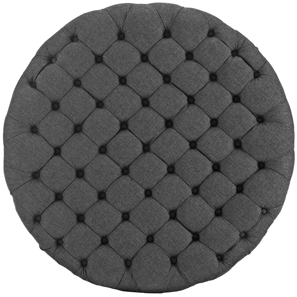 Amour Upholstered Fabric Ottoman