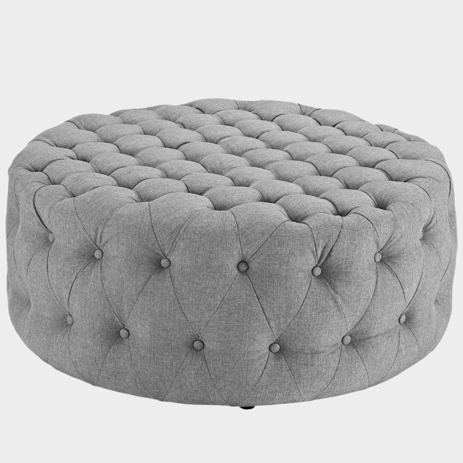Amour Upholstered Fabric Ottoman