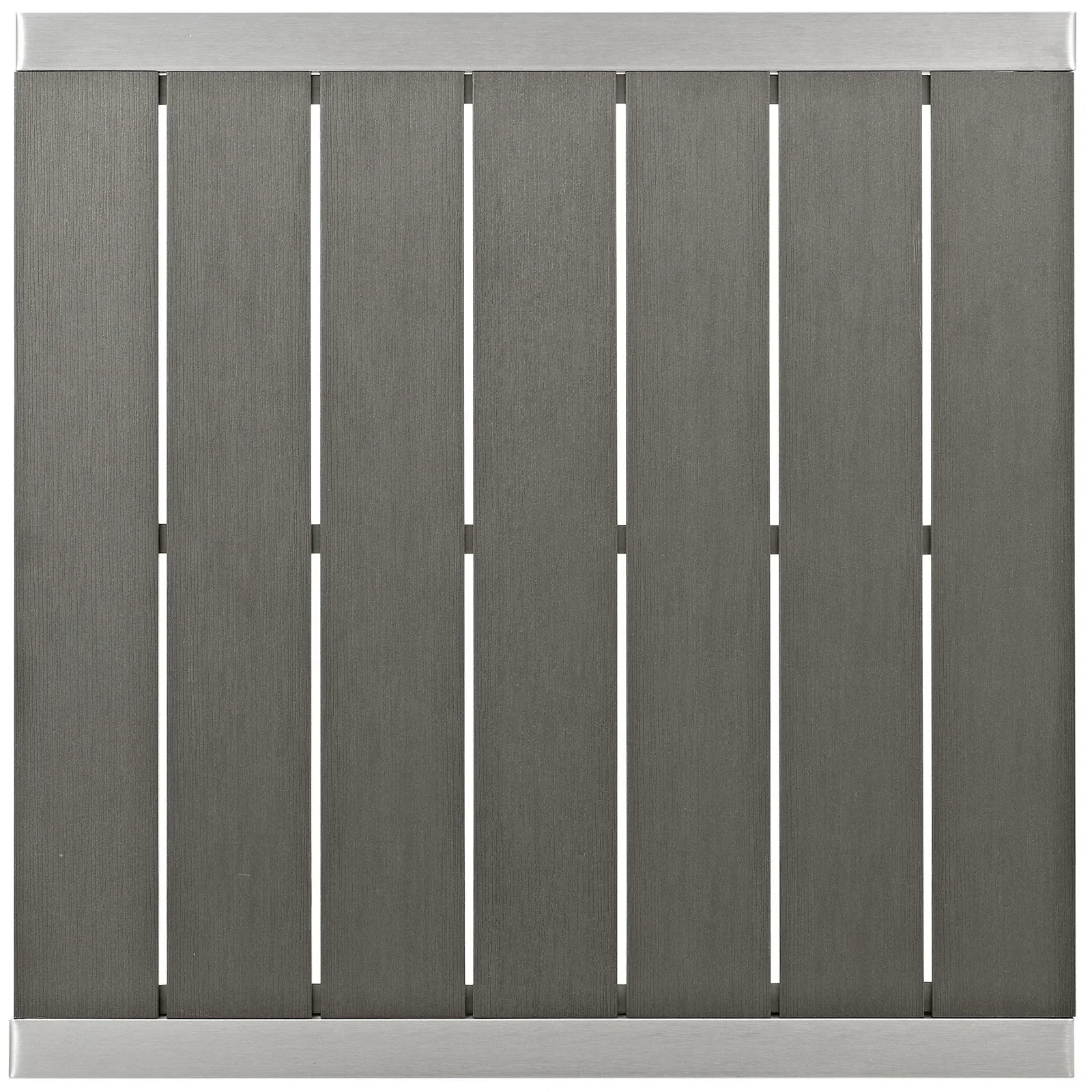 Shore Outdoor Patio Aluminum Bar Table in Silver Gray