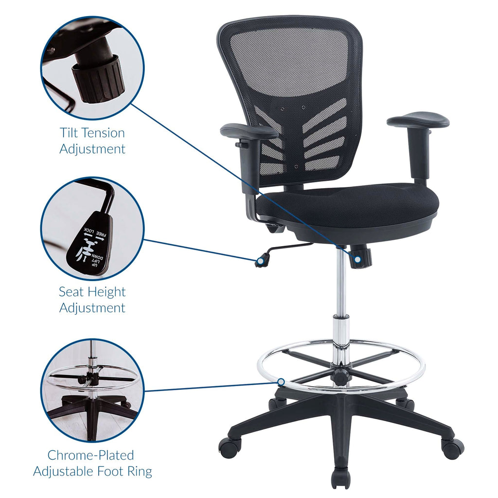 Articulate Drafting Chair in Black