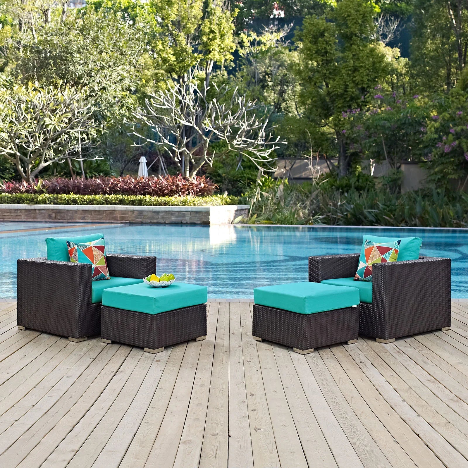 Convene 4 Piece Outdoor Patio Sectional Set