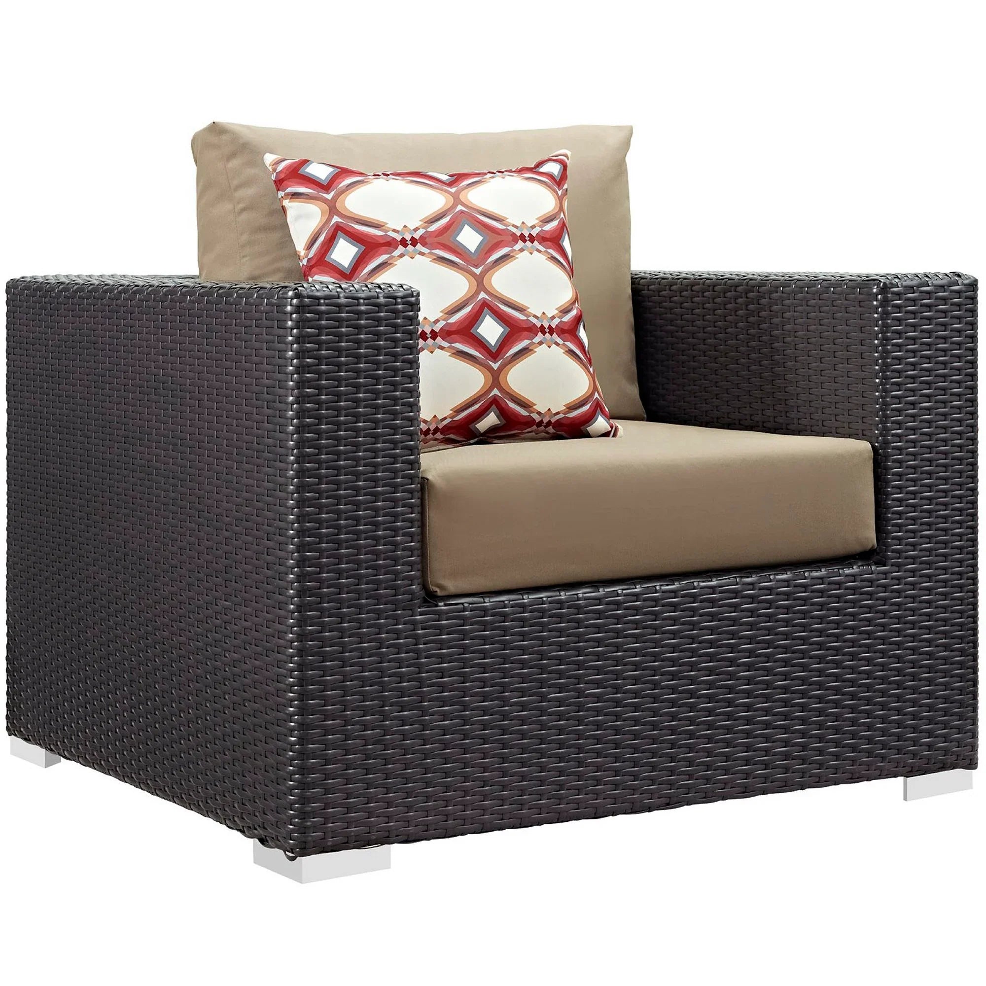 Convene 6 Piece Outdoor Sectional Set in Espresso Mocha