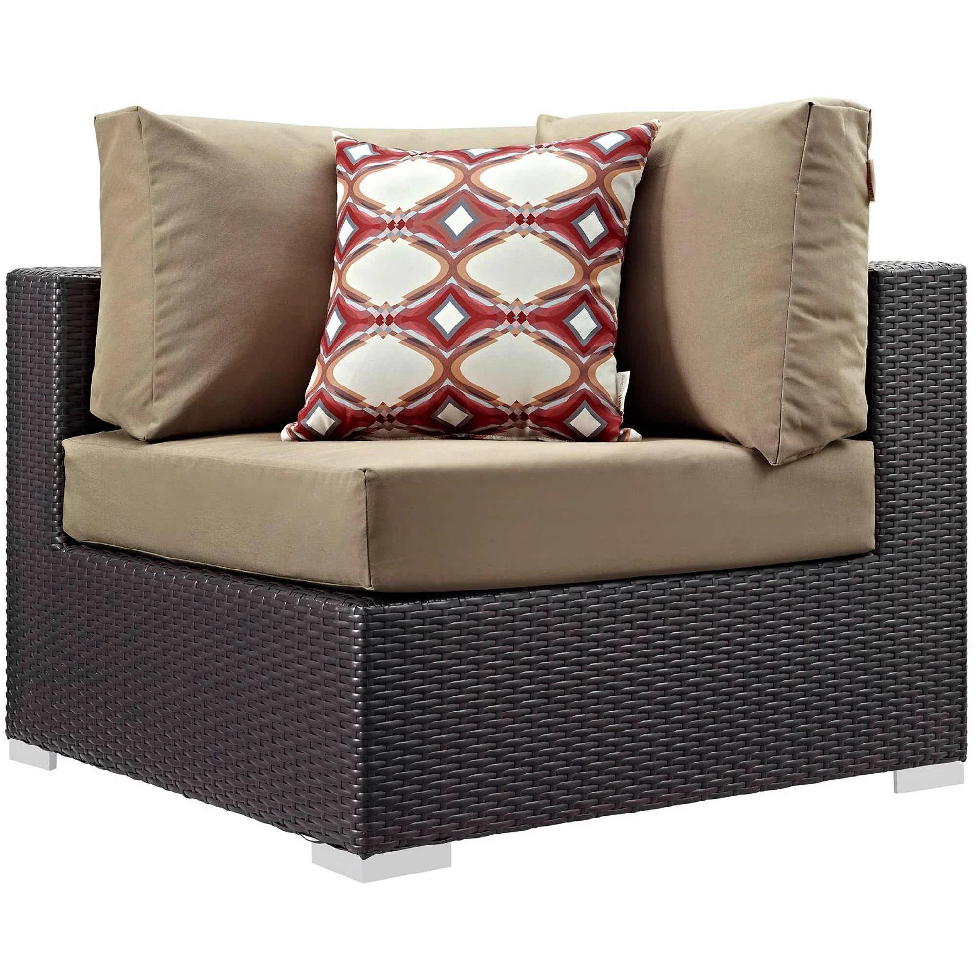 Convene 9 Piece Outdoor Sectional Set in Espresso Mocha