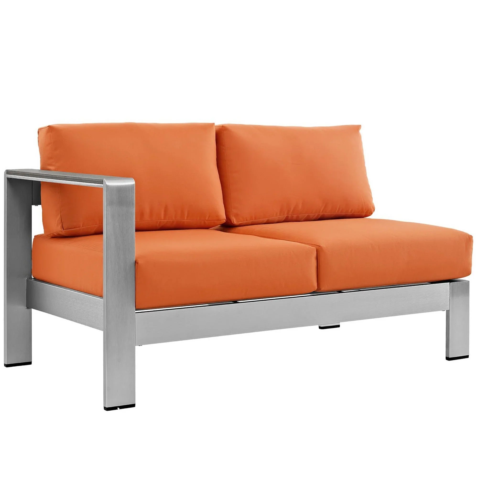 Shore 5 Piece Outdoor Aluminum Sectional Sofa Set
