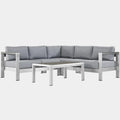 Shore 4 Piece Outdoor Aluminum Sectional Sofa