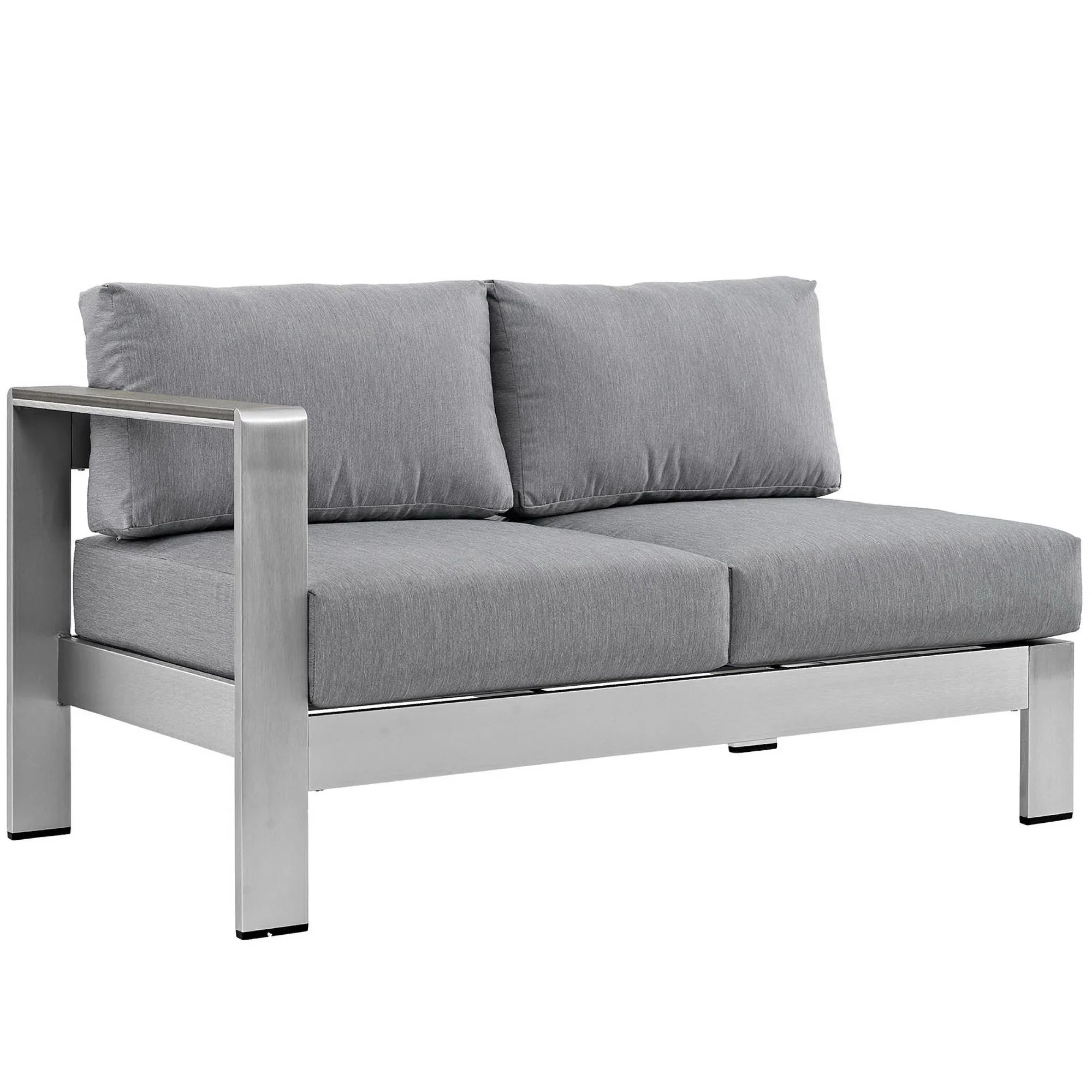 Shore 4 Piece Outdoor Aluminum Sectional Sofa