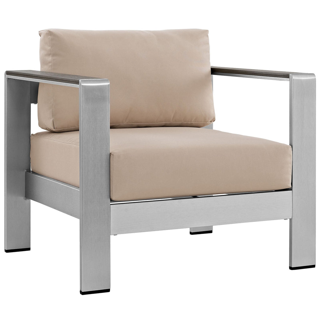 Shore 5 Piece Outdoor Aluminum Sectional Sofa Set