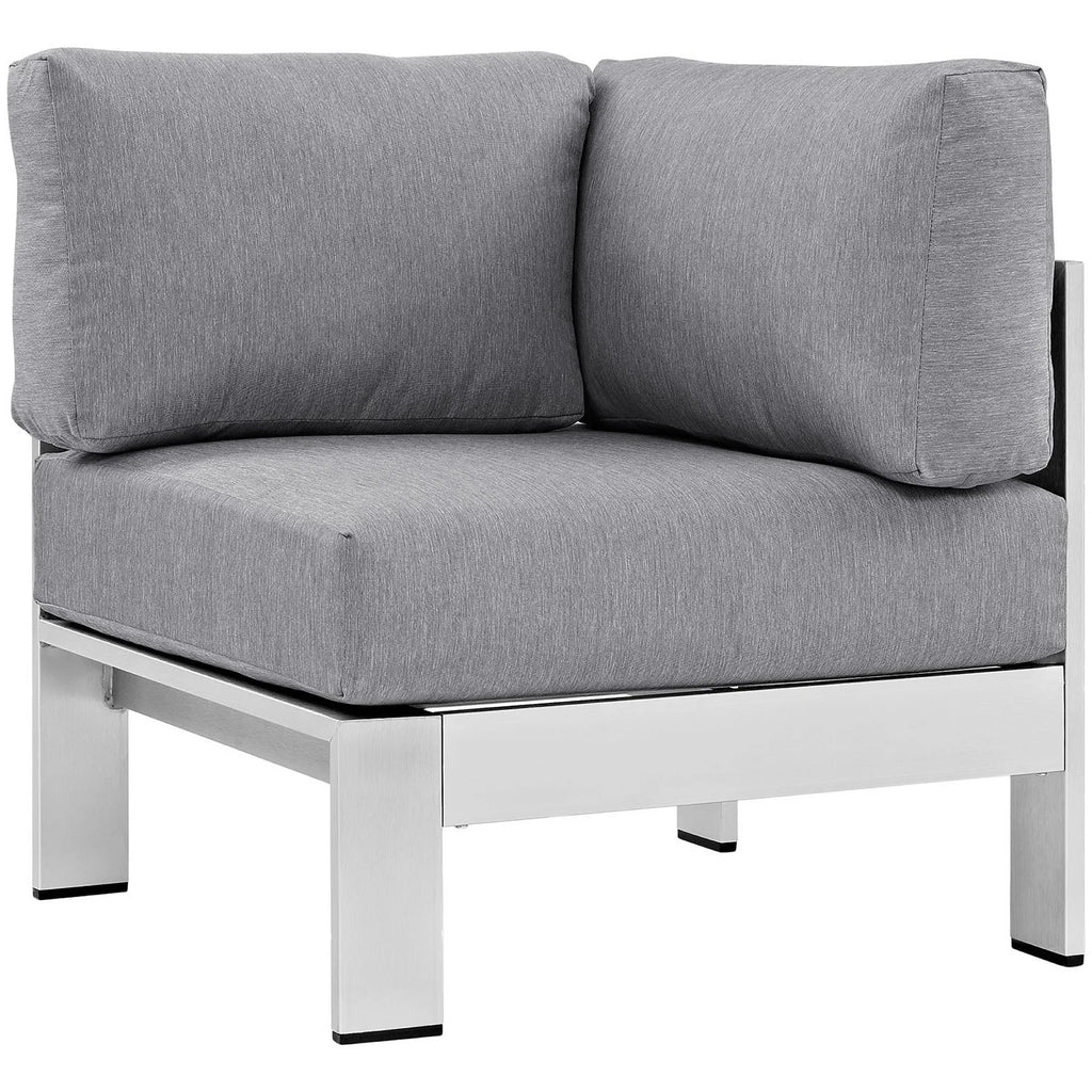 Shore 6 Piece Outdoor Aluminum Sectional Sofa Set