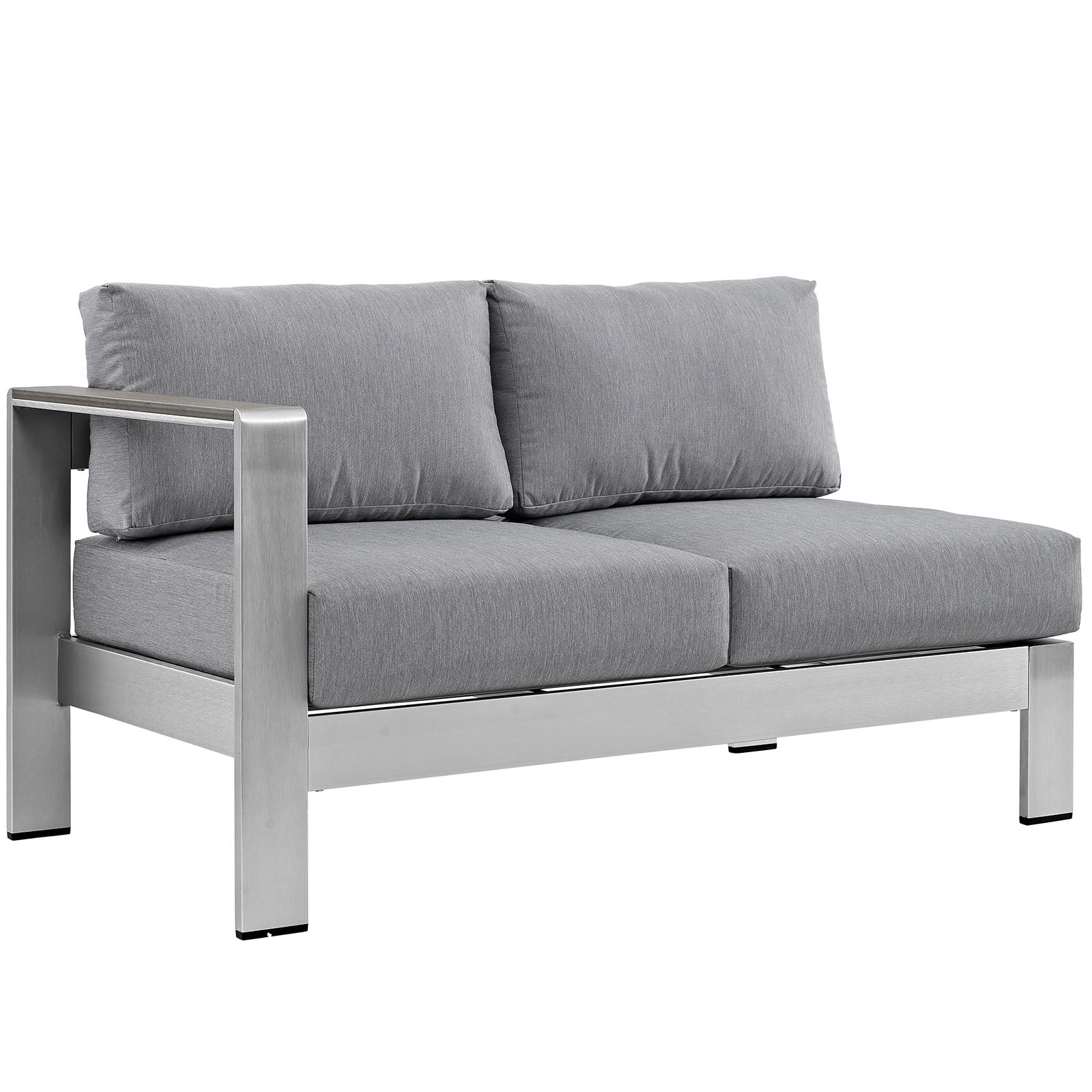 Shore 4 Piece Outdoor Aluminum Sectional Sofa Set