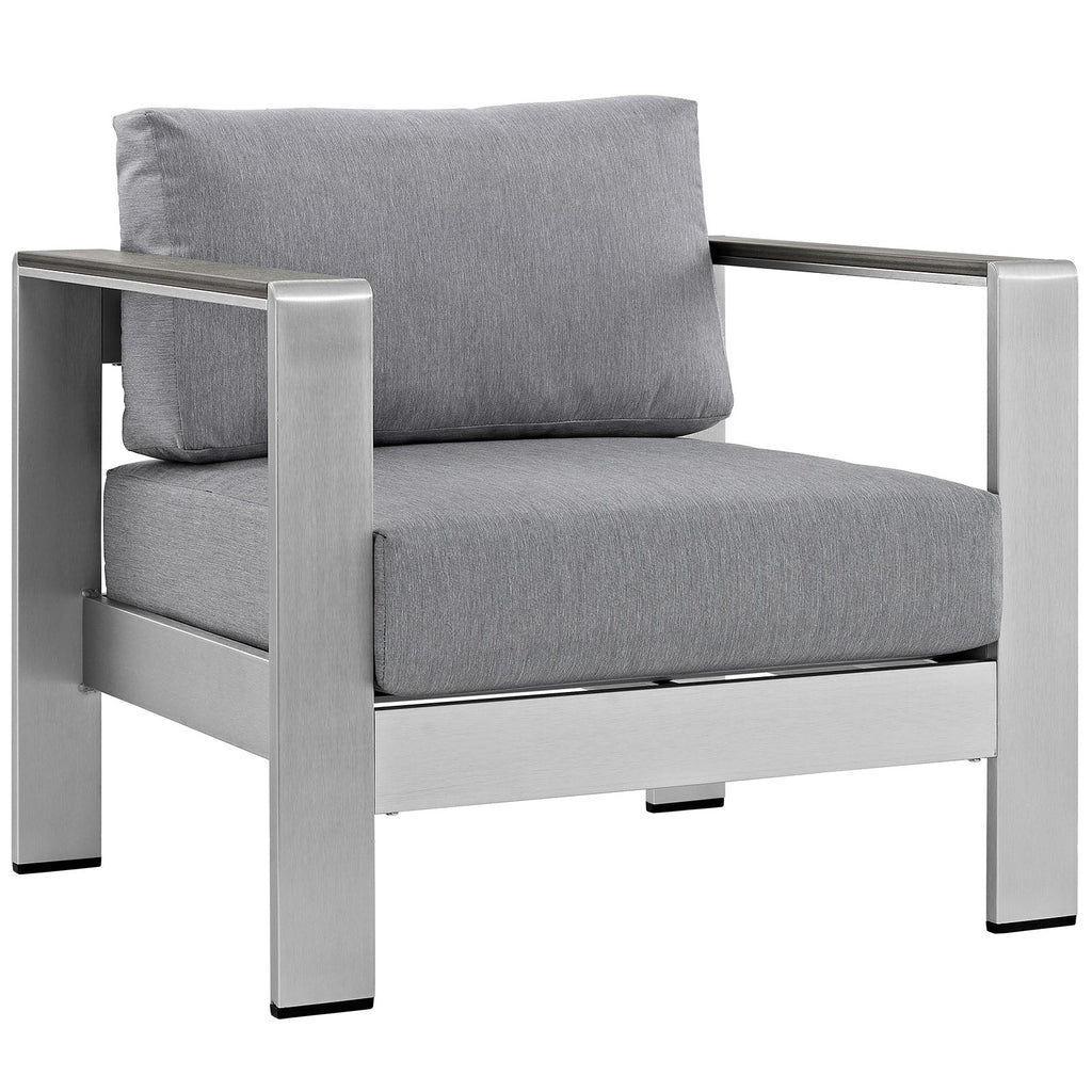 Shore 4 Piece Outdoor Aluminum Sectional Sofa Set