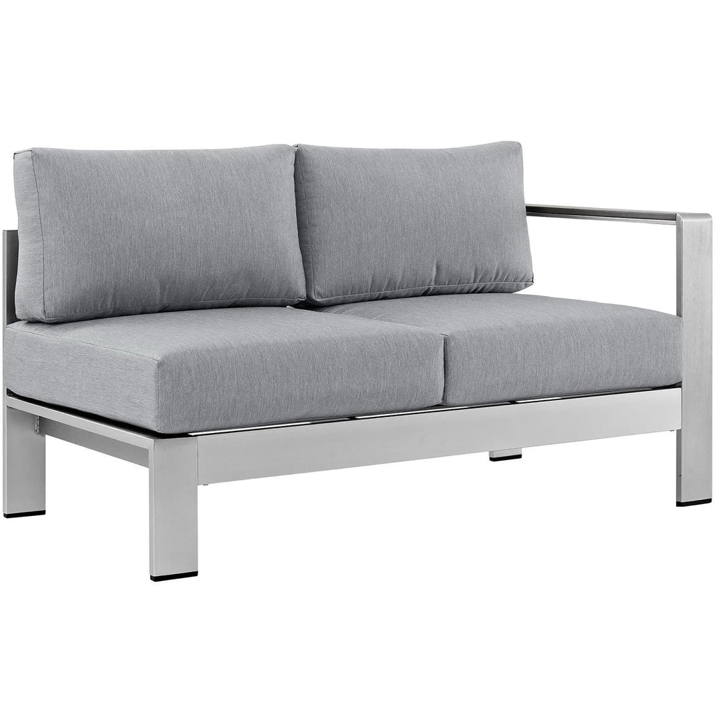 Shore 5 Piece Outdoor Aluminum Sectional Sofa Set