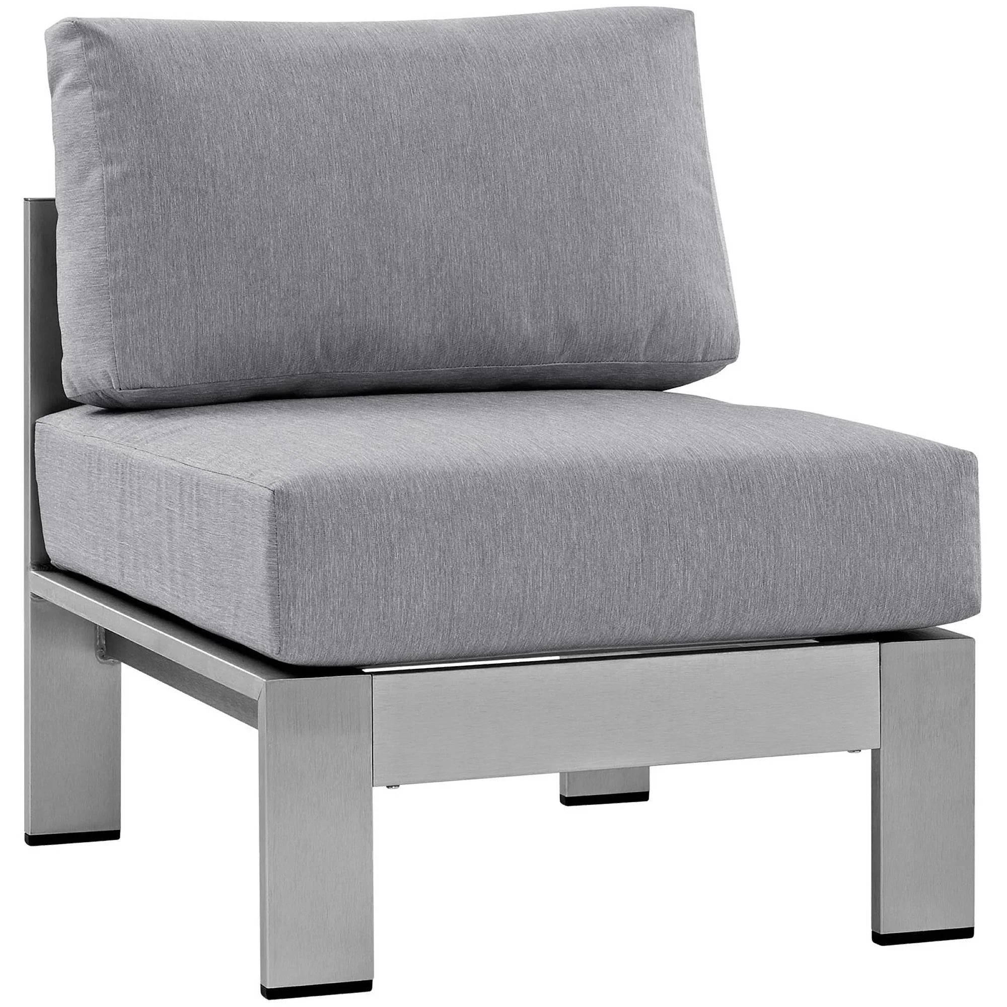 Shore 5 Piece Outdoor Aluminum Sectional Sofa Set