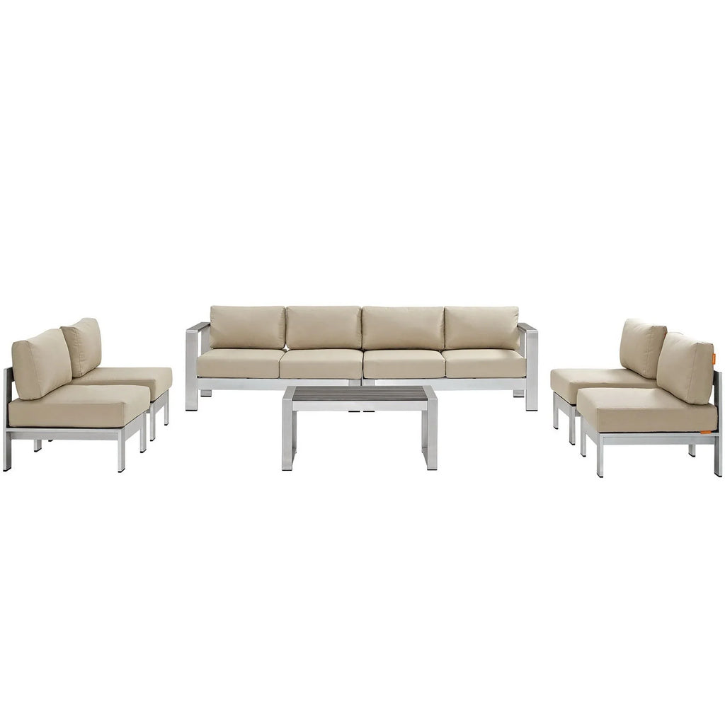 Shore 7 Piece Outdoor Sectional Sofa Set