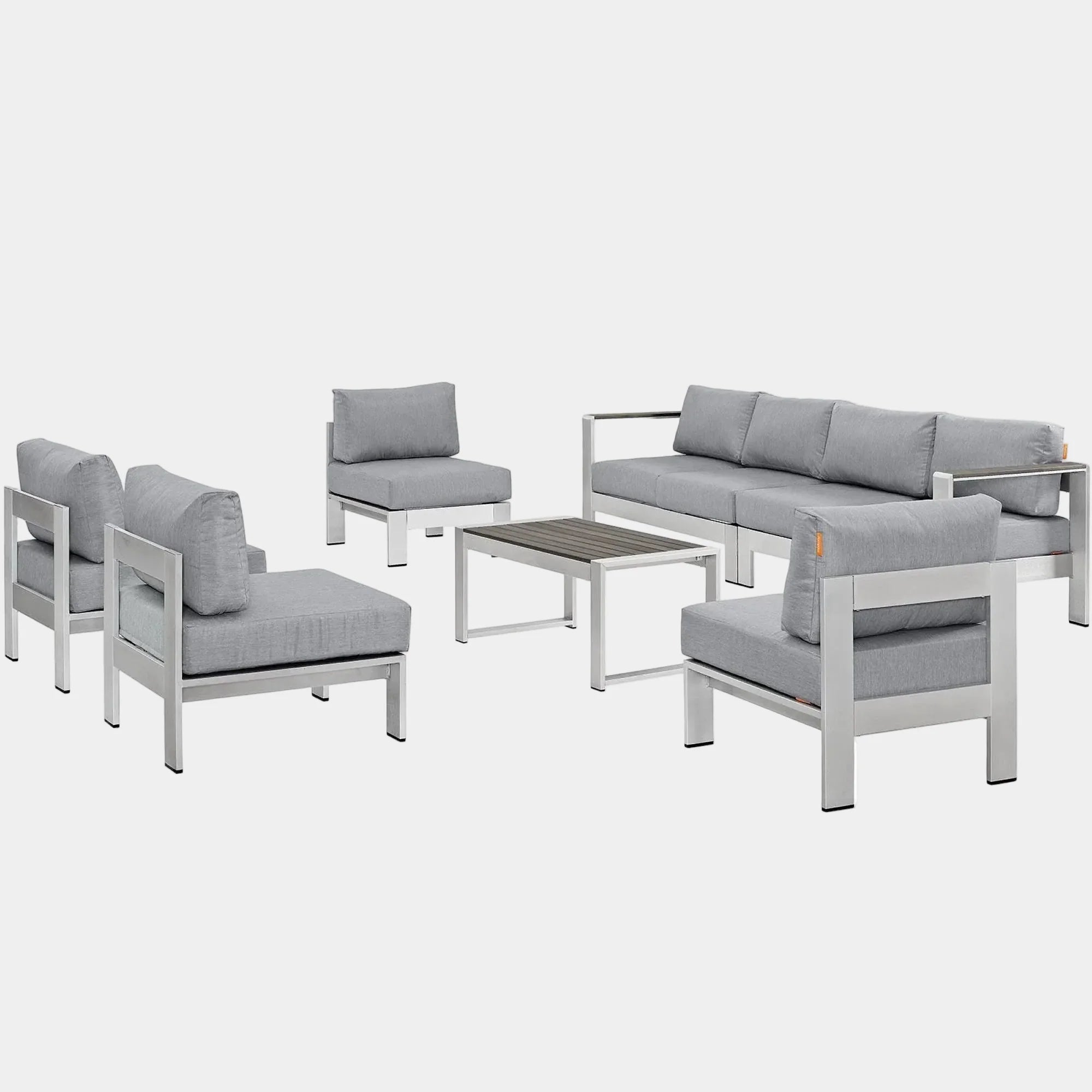 Shore 7 Piece Outdoor Sectional Sofa Set