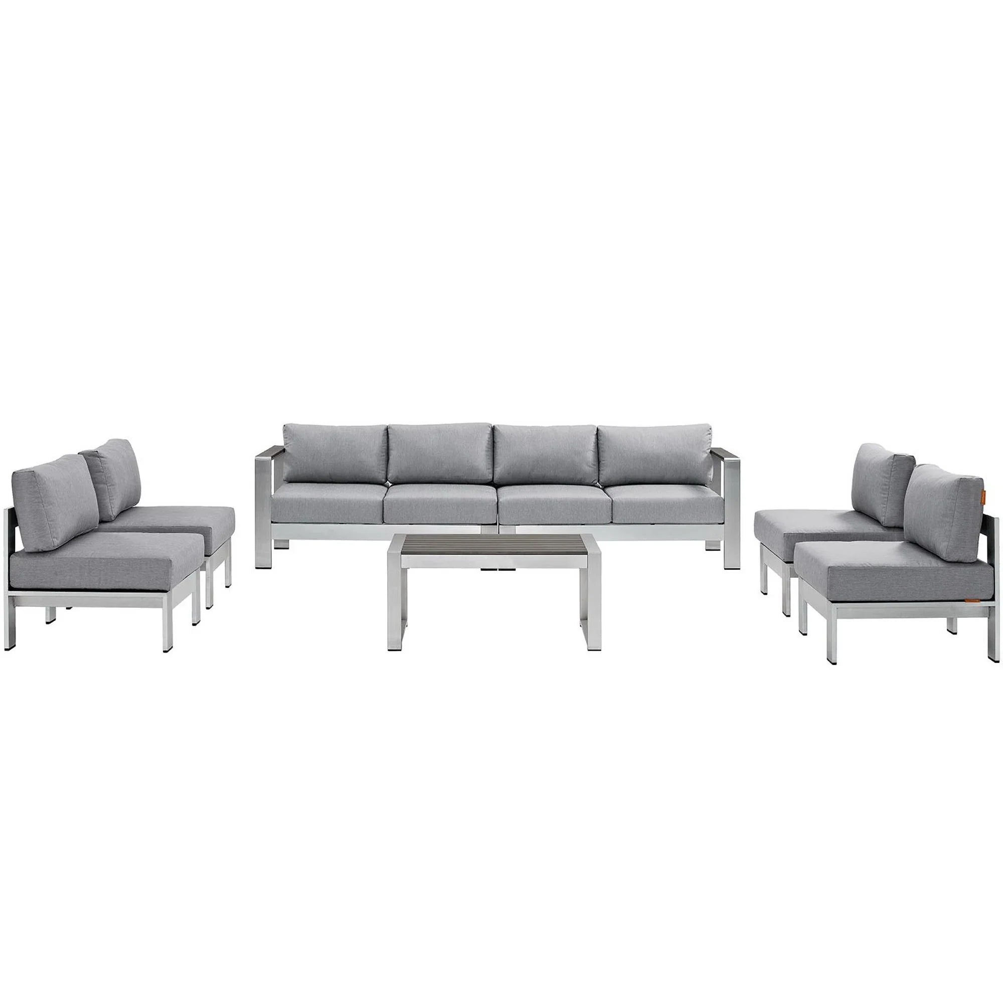 Shore 7 Piece Outdoor Sectional Sofa Set