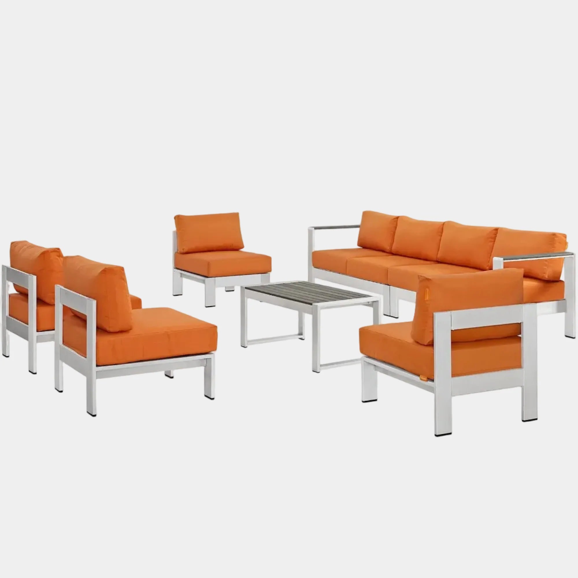 Shore 7 Piece Outdoor Sectional Sofa Set