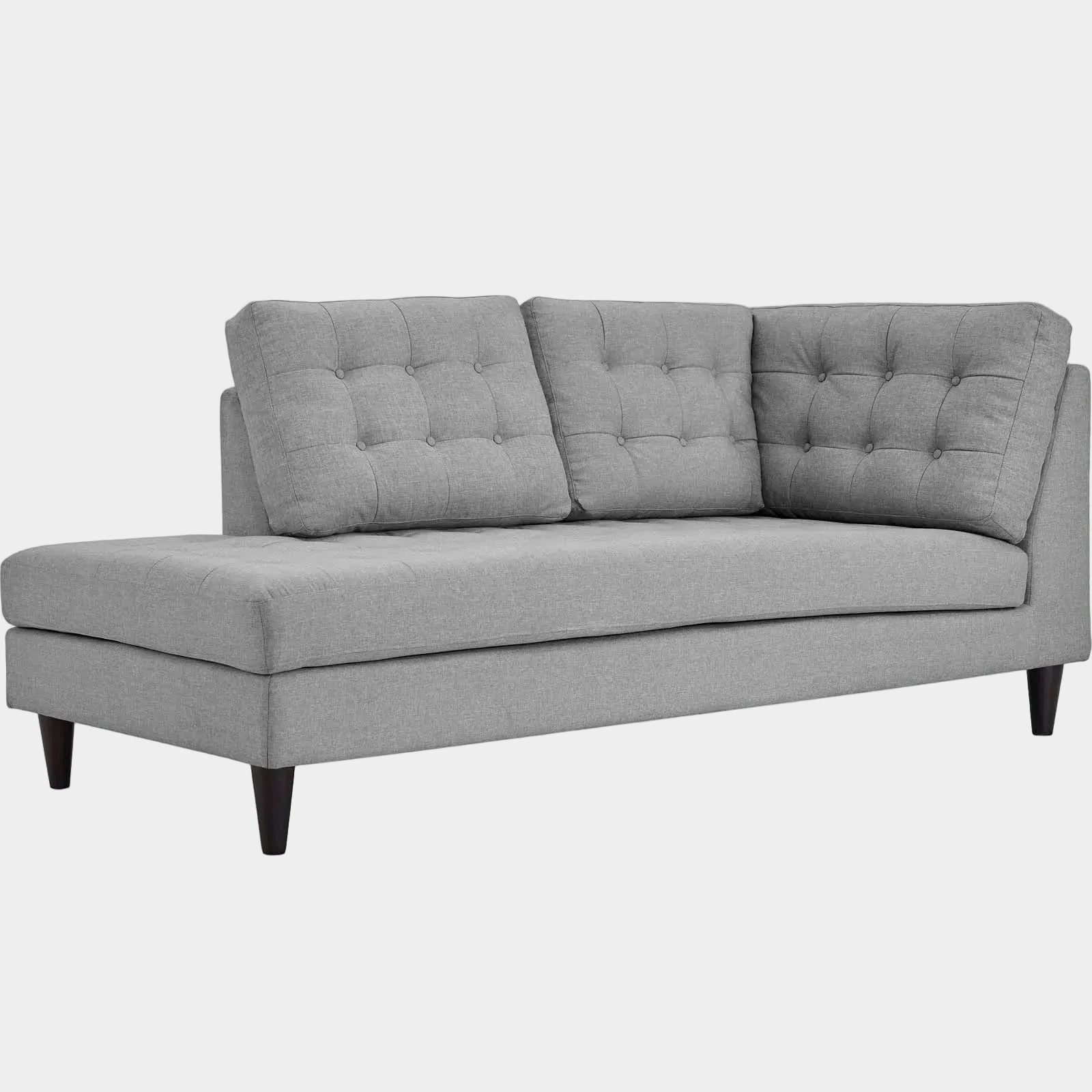 Empress Upholstered Fabric Left Facing Bumper