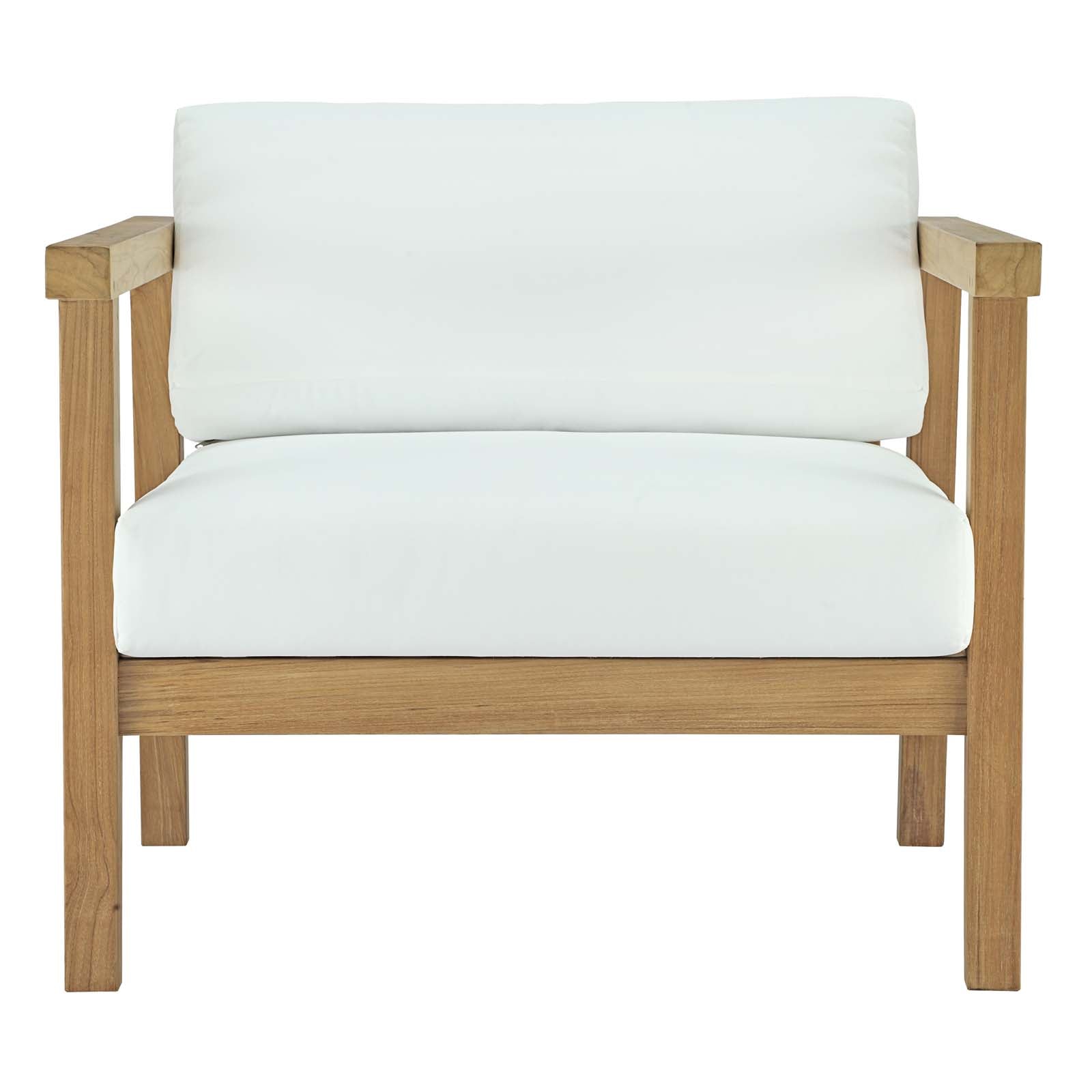 Bayport 6 Piece Outdoor Patio Teak Set in Natural White