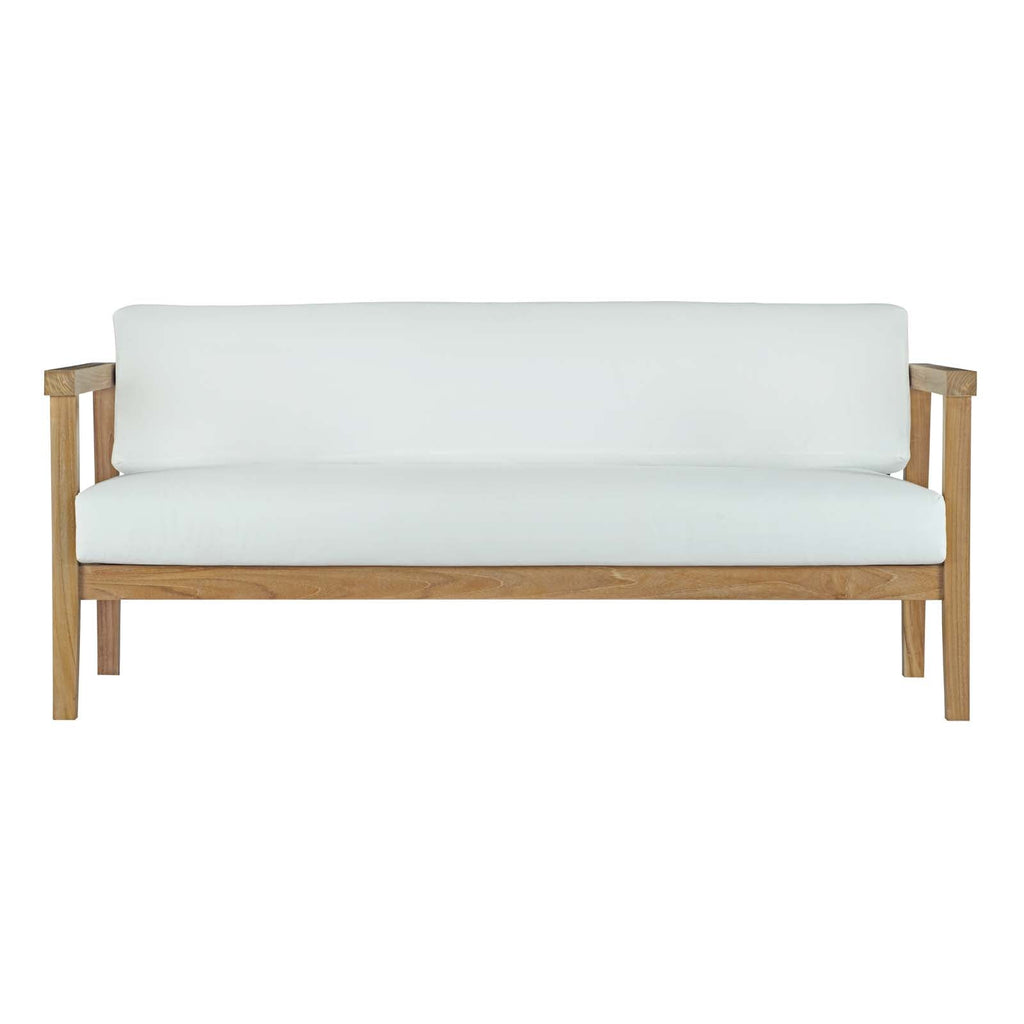 Bayport 4 Piece Outdoor Patio Teak Set in Natural White