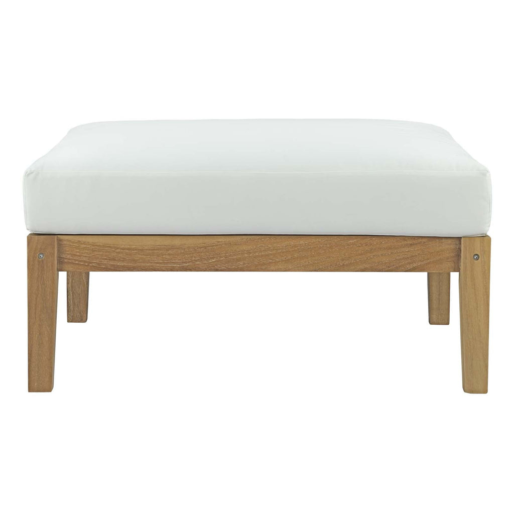 Bayport 8 Piece Outdoor Patio Teak Set in Natural White