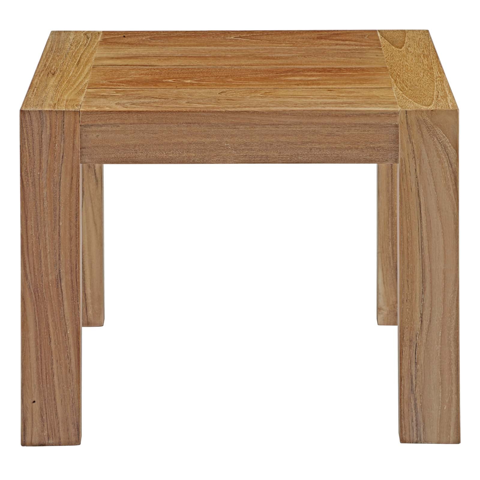 Bayport 8 Piece Outdoor Patio Teak Set in Natural White