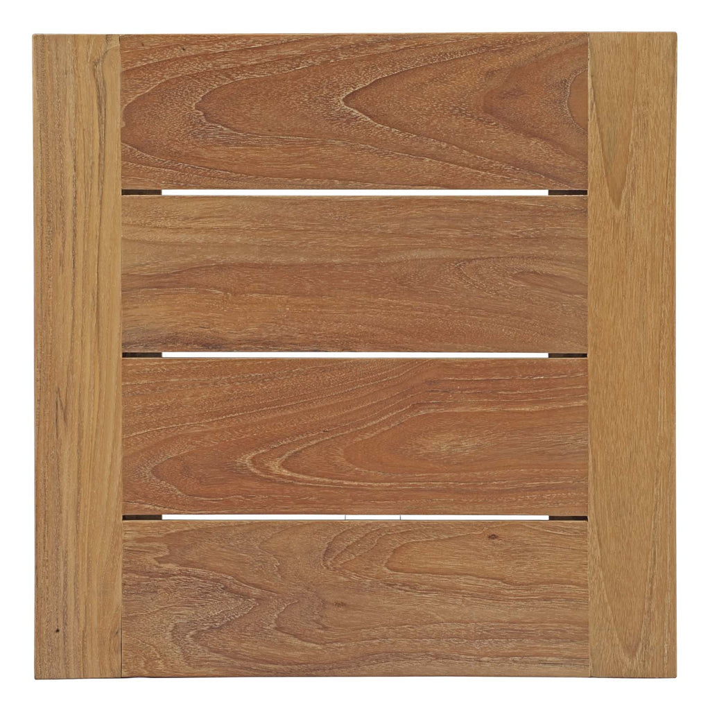 Bayport 8 Piece Outdoor Patio Teak Set in Natural White