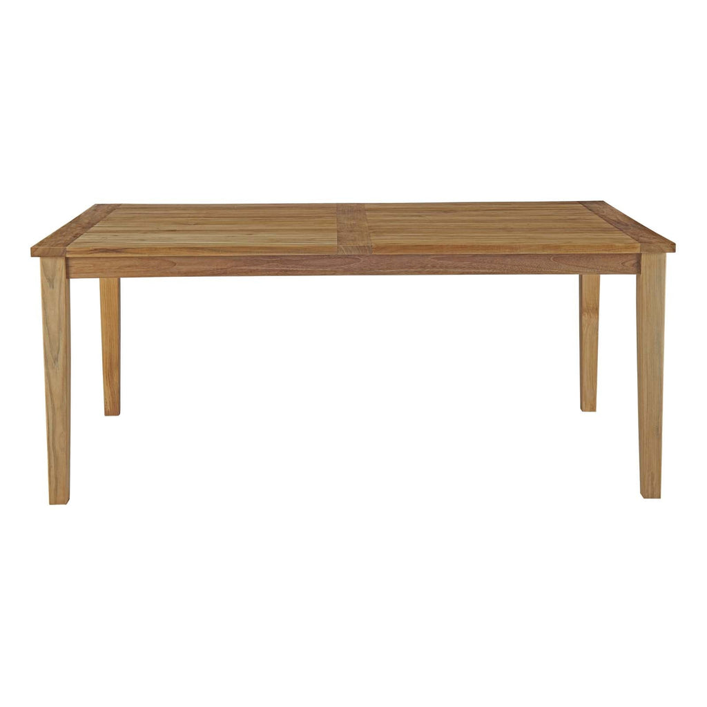 Marina 72" Outdoor Patio Teak Dining Table in Natural
