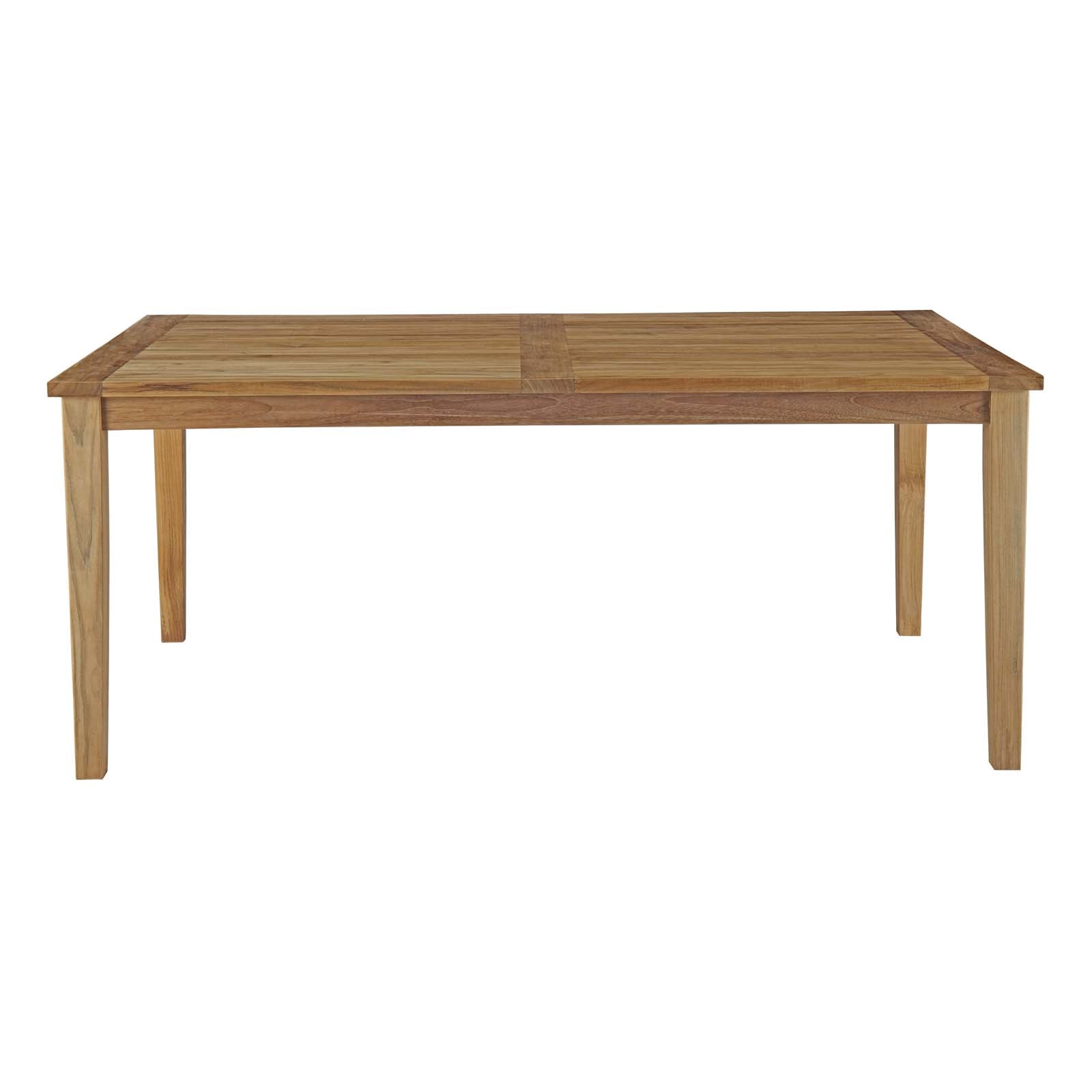 Marina 72" Outdoor Patio Teak Dining Table in Natural