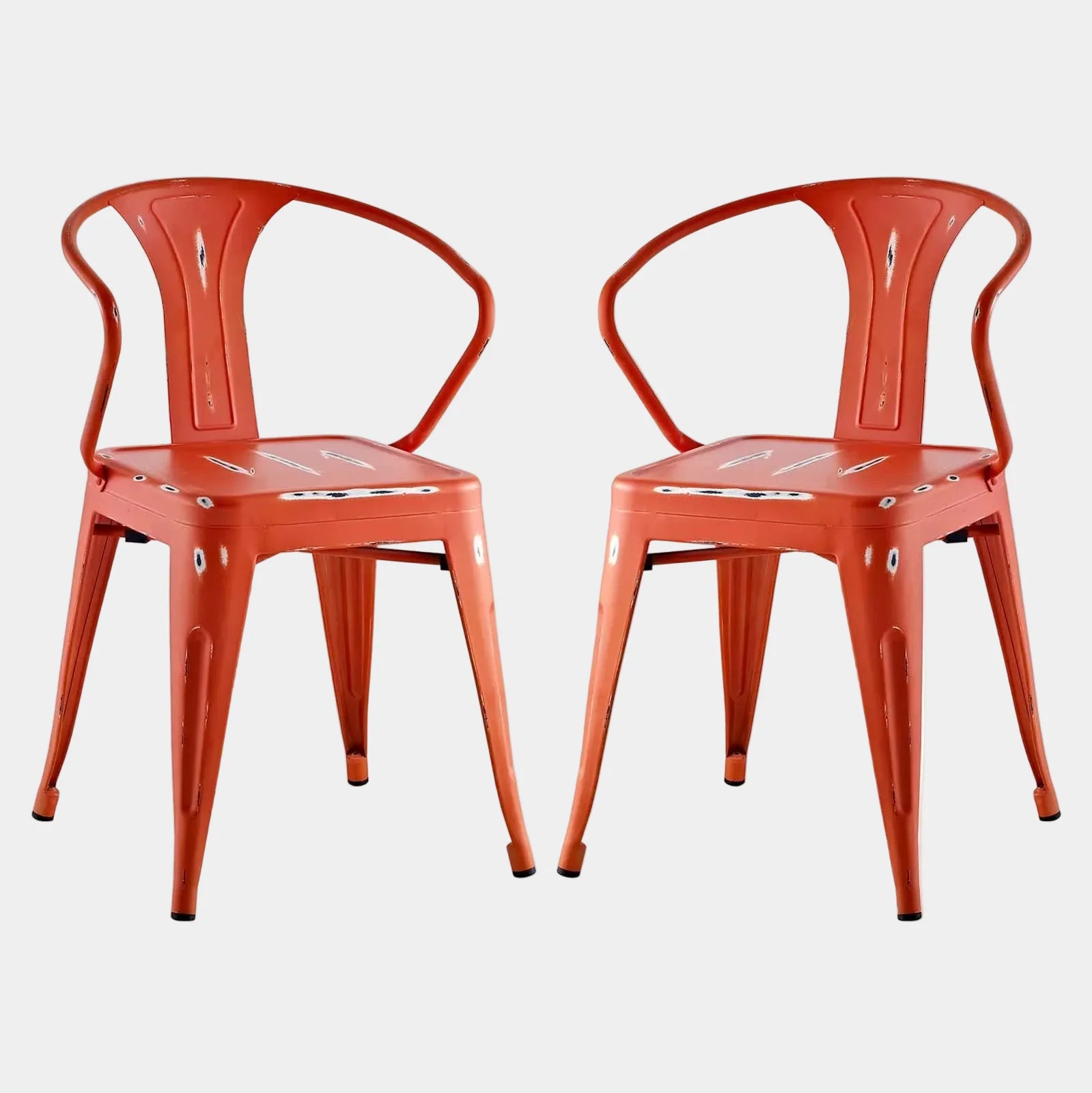 Promenade Dining Chair Set of 2 in Red