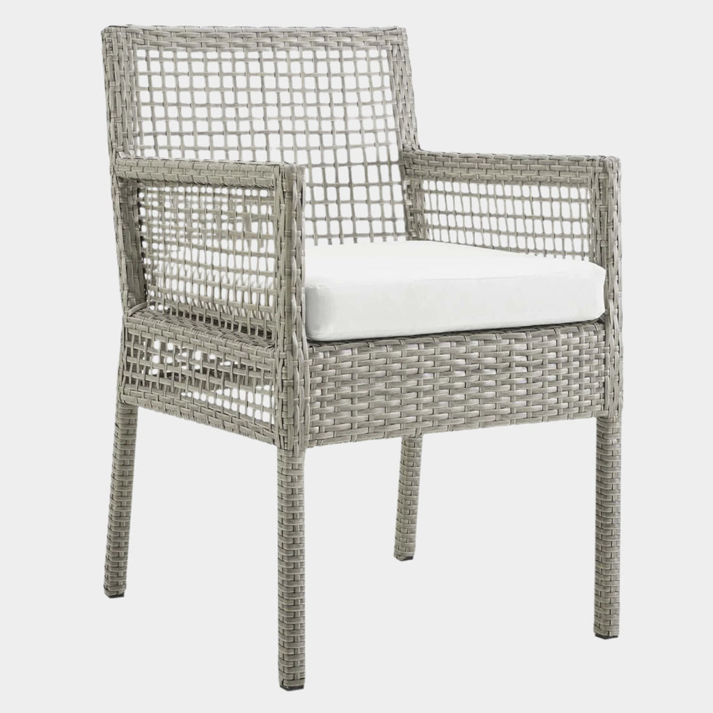 Aura Outdoor Patio Wicker Rattan Dining Armchair