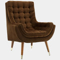 Suggest Button Tufted Performance Velvet Lounge Chair