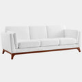 Chance Upholstered Fabric Sofa in White