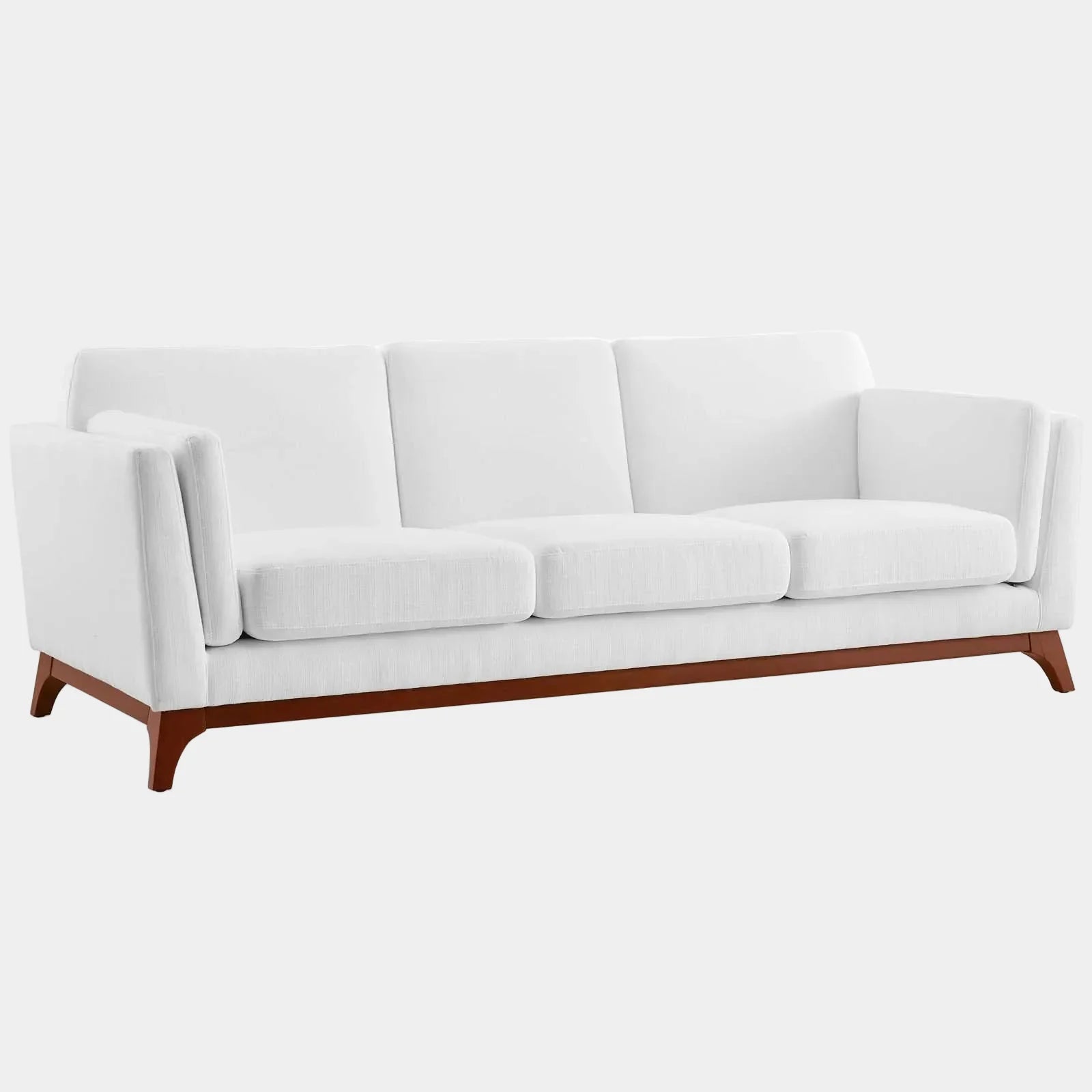 Chance Upholstered Fabric Sofa in White