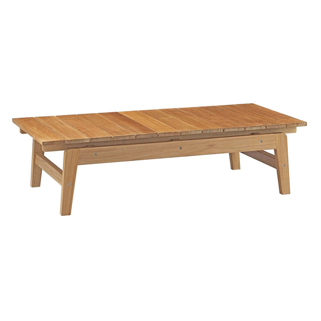 Bayport 6 Piece Outdoor Patio Teak Set in Natural White