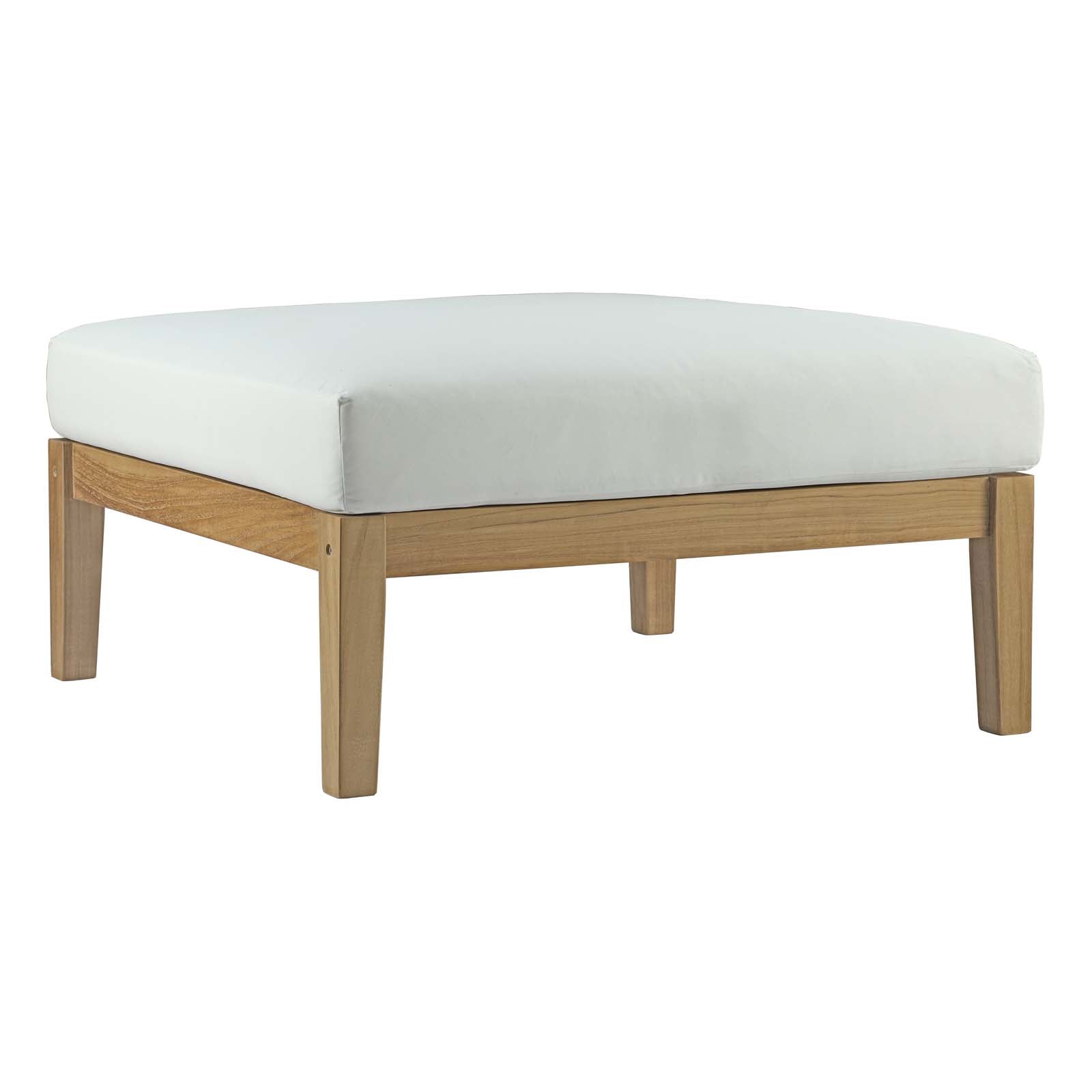 Bayport 8 Piece Outdoor Patio Teak Set in Natural White