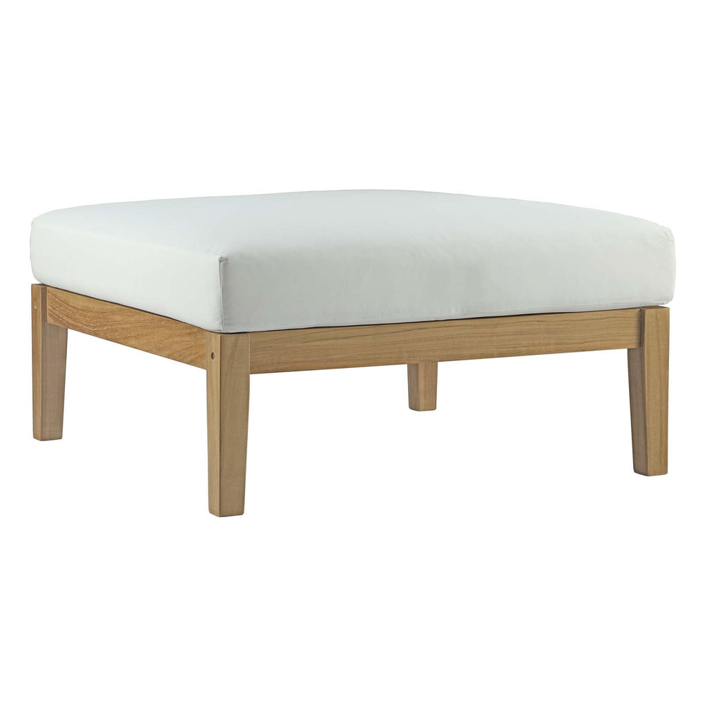 Bayport 5 Piece Outdoor Patio Teak Set in Natural White