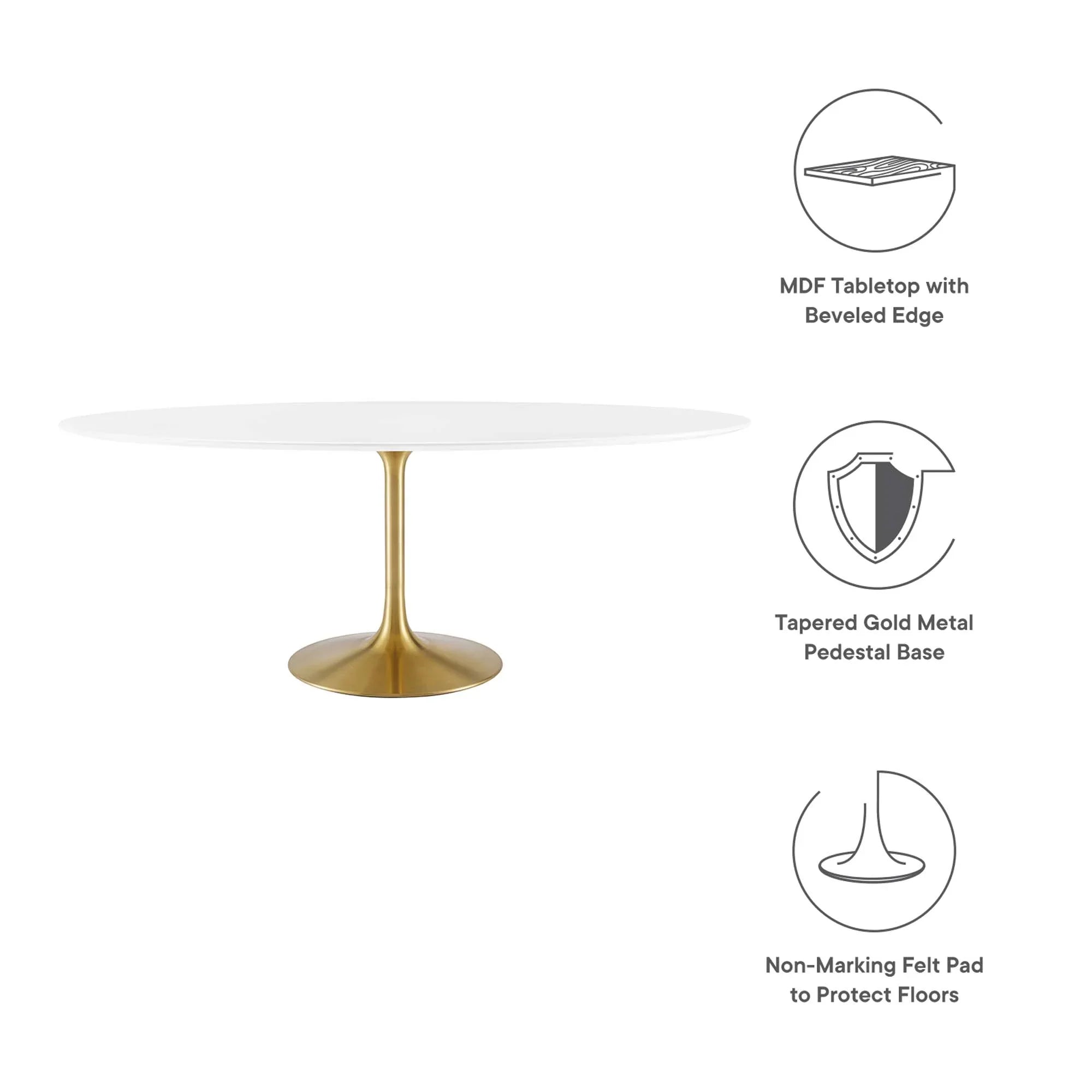 Lippa Oval Wood Dining Table