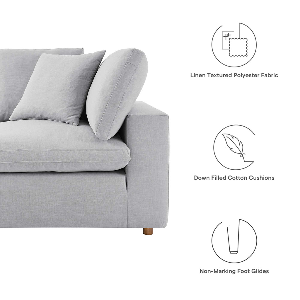 Commix 2 Piece Down Filled Overstuffed Sectional Sofa Set