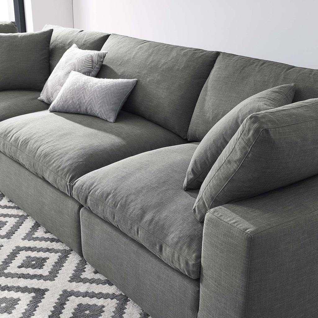 Commix 3 Piece Down Filled Overstuffed Sectional Sofa