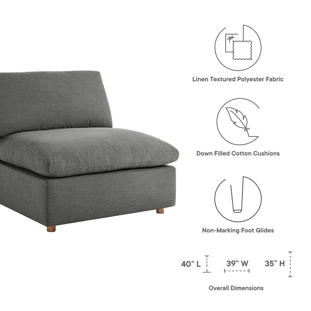 Commix 3 Piece Down Filled Overstuffed Sectional Sofa