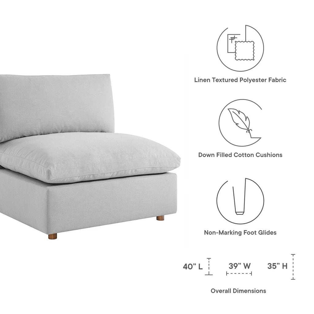 Commix 3 Piece Down Filled Overstuffed Sectional Sofa